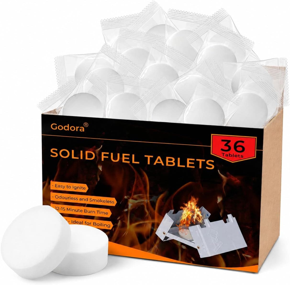 Godora Solid Fuel Tablets (36 Pack)