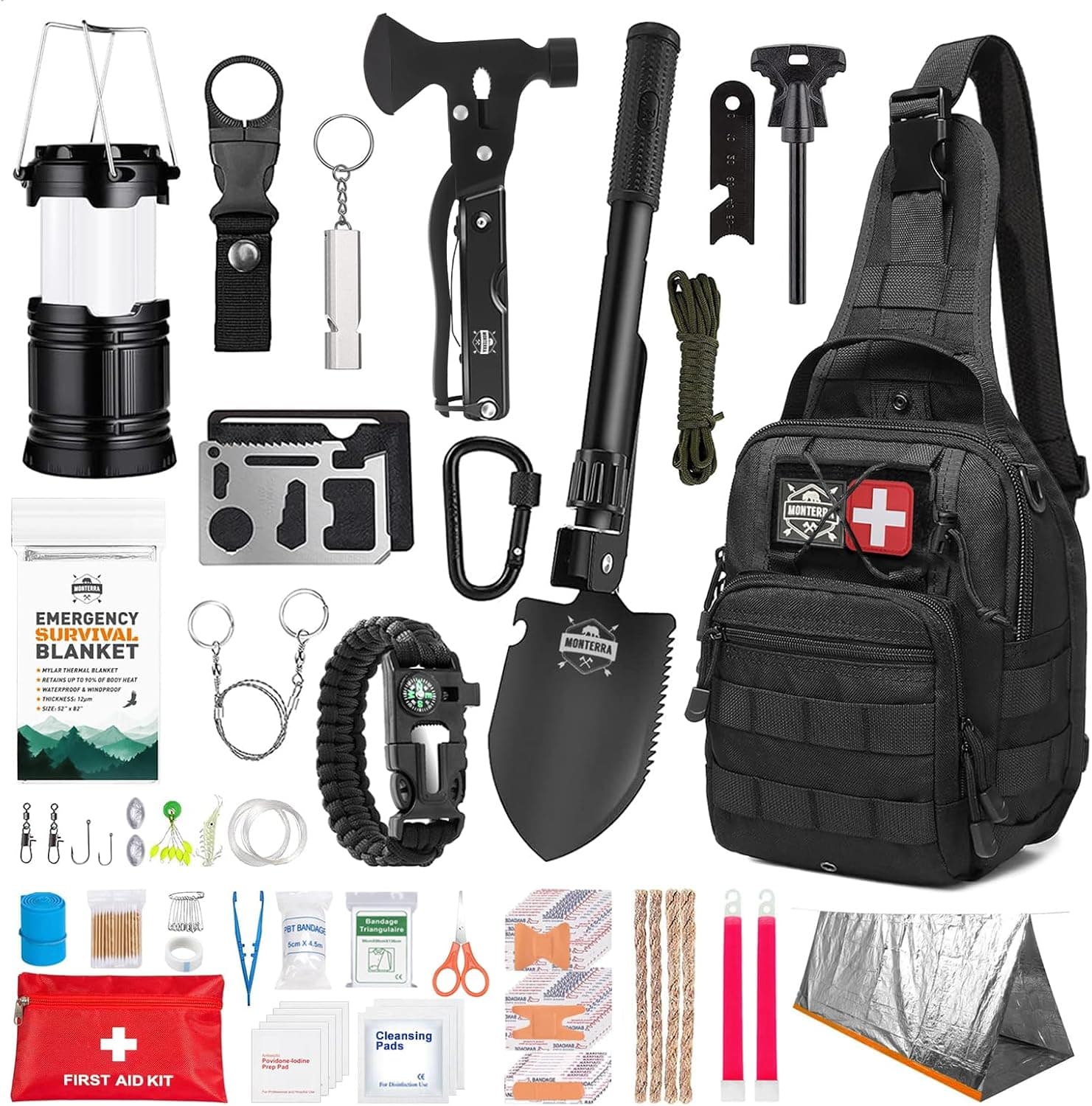 Monterra 214-Piece Survival & First Aid Kit